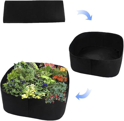 Planting Grow Bag,Felt Fabric Raised Planting Bed,Raised Garden Bed Planter Breathable Planting Container Rectangle Growing Pot (Black - 2ft*2ft- 2Pack)