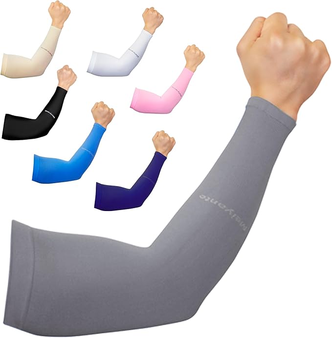 Arm Sleeves for Men Women Work 1 Pair UV Sun Protection UPF Long Sleeves Tattoo Cover Up Sleeves to Cover Arm Sleeves Cooling