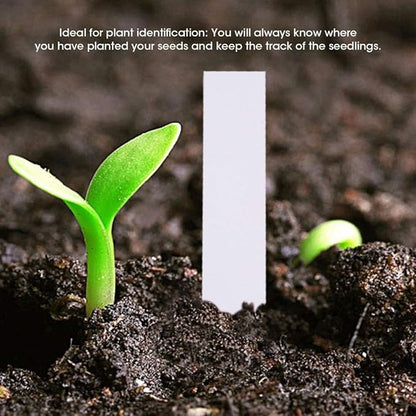 100 Pcs Plastic Plant Seed Labels Pot Marker Nursery Garden Stake Tags (White)
