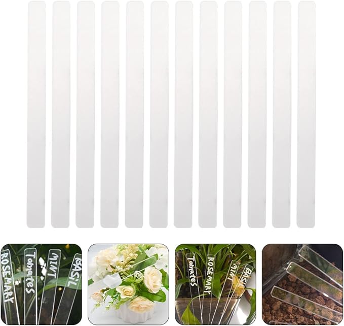 72 pcs Plug Gardening Succulent Labels Vegetables Tree Blank Outdoor Signs Label Label: Boards Flowers Tags Indoor Ground Tag Nursery Weatherproof Potted for Clear DIY