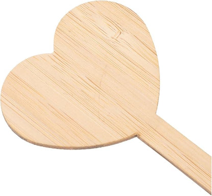 20Pcs Wooden Heart Design Plant Labels Garden Markers for Potted Plants Durable Wooden Tags for Plant Identification and Decoration Indoor and Outdoor Use