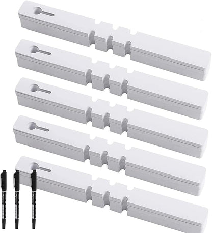 KINJOEK 1800 PCS White Plant Labels, Adjustable PVC Plant Tags Garden Plant Labels