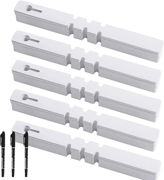 KINJOEK 1800 PCS White Plant Labels, Adjustable PVC Plant Tags Garden Plant Labels