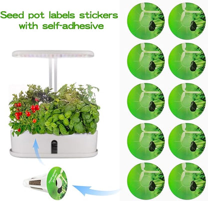100pcs Seed Pot Labels Stickers, Round Peel and Stick Hydroponic Tags Garden Label Plant Grow Basket Label for Mark Plants and Understand Plant Growth