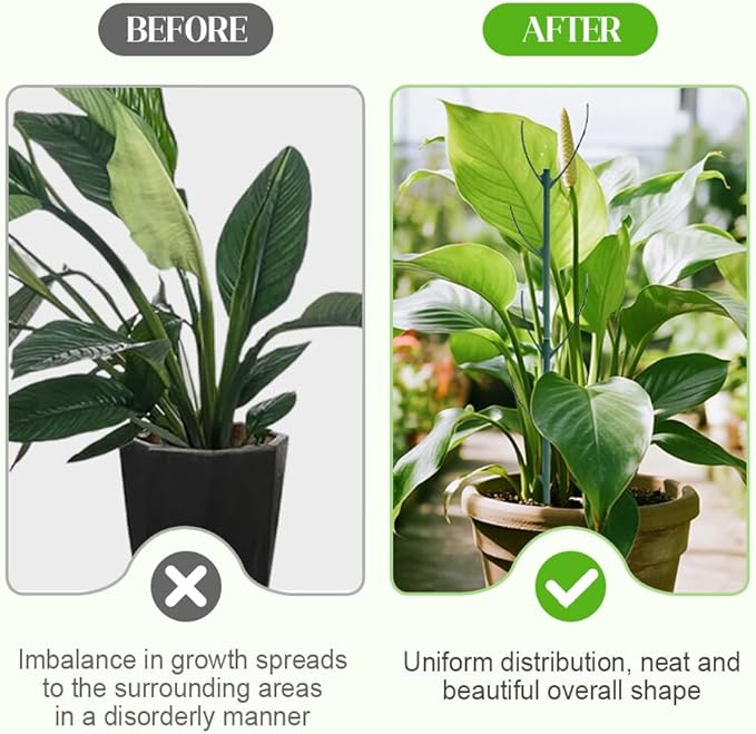 10 Pack Stackable Monstera Plant Support, Garden Plant Stakes Moss Pole for Indoor Outdoor Climbing Plants, Pothos Philodendron Tall Potted Plants Holder Stick (10 Pack)