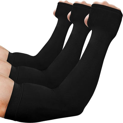 beister 3/6 Pairs UV Cooling Arm Sleeves Sun Protection Unisex for Sports, Cycling, Golf, Running