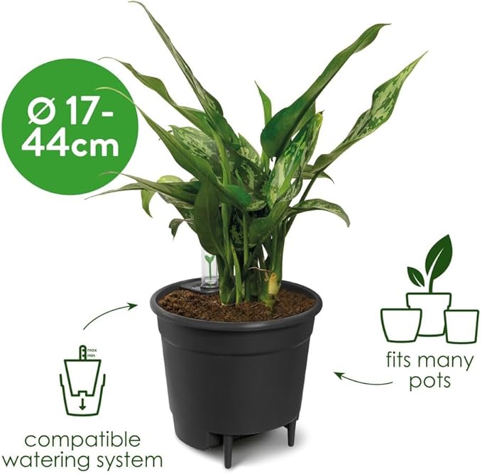 elho Self-Watering Insert 17 - Accessory for Indoor Plant Pots - Ø 17.0 x H 15.8 cm - Black/Living Black