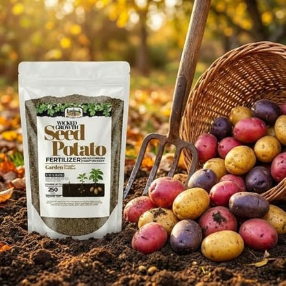 Old Cobblers Farm™ Wicked Growth Seed Potato Fertilizer-Strengthens Roots, Boosts Yields, and Supports Healthy Potato Growth with Eco-Friendly, Slow-Release Nutrients. (5/10/15/20 lbs) (15lbs)
