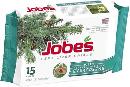 Jobe's 01661 Evergreen Fertilizer Spikes, 15, Brown - 1 Pack, 1661161220-n