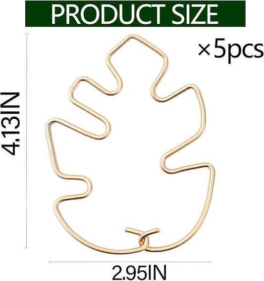 5Pcs Monstera Stem Support for Indoor Plants - 4.13 * 2.95 in- Durable Plant Support Stake Holder & Adjustable Clamp Kit for Monstera and Climbing Plants for Gardening Enthusiasts