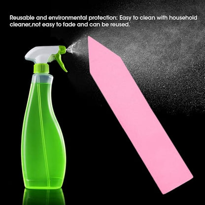 100 Pcs Plant Labels Tags, Plastic Plant Seed Waterproof Labels Pot Marker Nursery Garden Stake Tags (Pink)