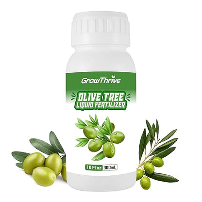 Olive Tree Fertilizer for All Olive and Oleaceae Trees, Liquid Plant Food for Fruit Trees Lush Foliage, Strong Roots, and Plump Olive Fruits, Nutrient-Rich Formula, 10oz