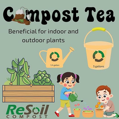 ReSoil Compost Concentrate – Organic Soil Booster & Natural Fertilizer Alternative, Loaded with Beneficial Microbes (24 oz)