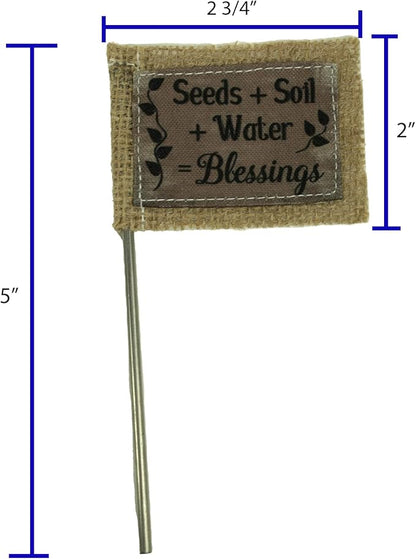 Abbey & CA Gift Seeds Soil Water Flag Flower Pick