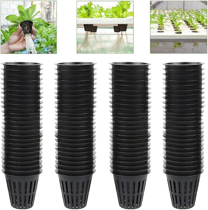 100 PCS 2 Inch Heavy Duty Net Pots, Slotted Mesh Hydroponic Cups for Garden, Plant Nursery Net Cups for Hydroponics and Aquaponics