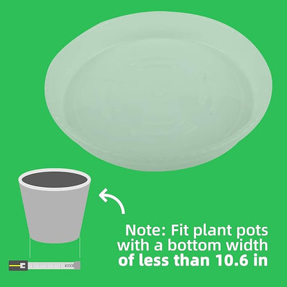 Plant Saucer 6 Pack of 12 inch, Drip Tray, Heavy-Duty Flower Pot Trays, Clear Flower Plant Pot Saucers for Indoor Outdoor, 12"
