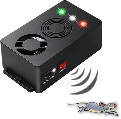 Ultrasonic Rodent Repellent Battery Operated Mouse Repellent for Car Engines Pest Repeller Rat Mice Deterrent with Strobe Lights Under Hood Animal Repeller 1Pack