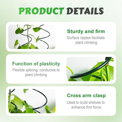 10 PCS Tomato Twist Stake, 2025 Premium Tomato Stakes and Supports, Metal Plant Support Garden Stakes, Spiral Plant Support for Potted Plants Tomato, Climbing Plant Stakes Tower Plant Supports