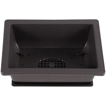 20 Pack Black Plastic Bonsai Training Pots with 20 Trays, Rectangular Planters, 6.5 Inches