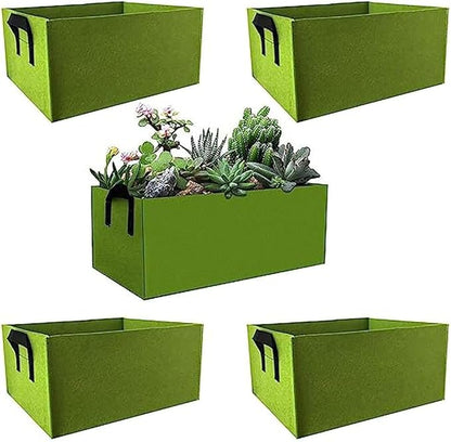 Ulalaza 5PCS Potato Grow Bags with Flap Plant Grow Bags Fabric Multi Ribbon Potato Bag Tomato Vegetable Growth Non-Woven Felt Planting Bag Transparent