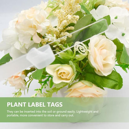 Garneck 4sets Acrylic Plant Label Tags Garden Plant Markers DIY Blank Name Tags Markers Waterproof Garden Label for Identification 24pcs*4