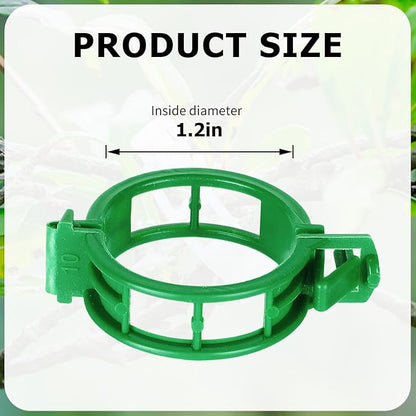 400PCS Plant Support Clips, Tomato Clips, Plastic Garden Clips, Vine Clips for Tomato Cucumber Flower Squash Vine, 1.2” Inner Diameter, Prevent Tomatoes from Pinching or Falling Off（Green） ﻿