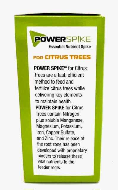 for Fruit Trees. Essential Nutrient Spike formulated to Feed All Types of Fruit Trees (Apple, Peach, Orange, Lemon, Lime, etc.) and Address Common Deficiencies (30 Spikes - 9.6 Lbs)