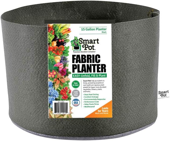 Smart Pots 15-Gallon Smart Pot Soft-Sided Container, Black