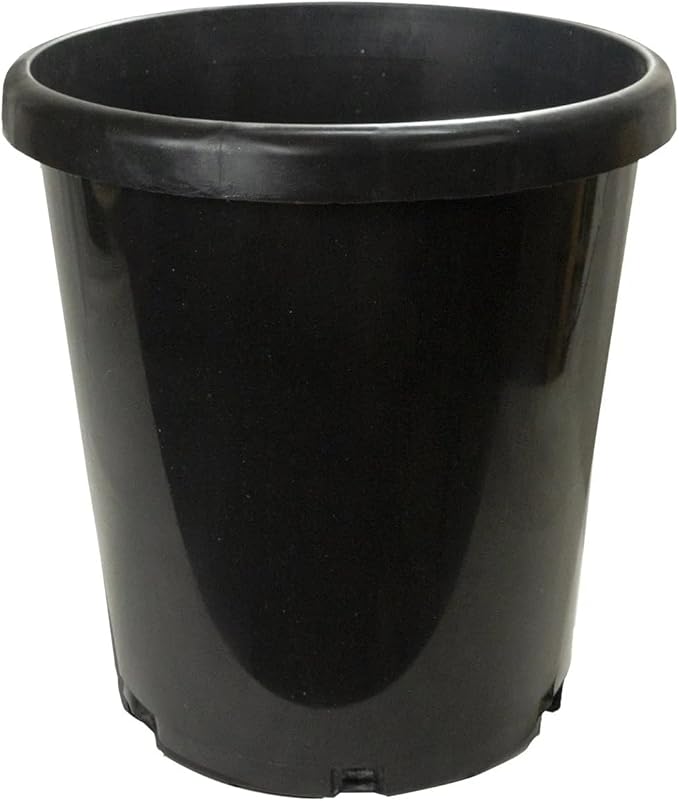 7 Gallon Professional Nursery Pots with Drainage Holes - Heavy Duty Black Plastic Plant Containers for Indoor/Outdoor Growing (10)