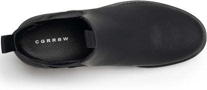 CGRRBW Mens Slip On Chelsea Boots, Work Hiking Ankle Booties For Men Comfortable and Lightweight