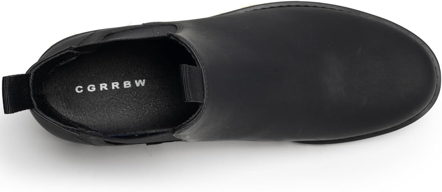 CGRRBW Mens Slip On Chelsea Boots, Work Hiking Ankle Booties For Men Comfortable and Lightweight