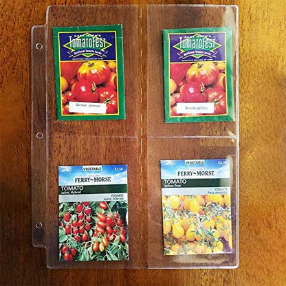 StoreSMART Seed Packet Binder Page - 4 Pockets per Page. 50-Pack. VP201-SEED-50