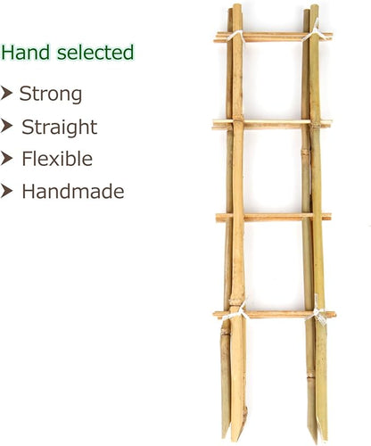 Bamboo Trellis, 16in Ladder-Shaped Trellis for Potted Plants, 3 Pack for Climbing Plants Indoor