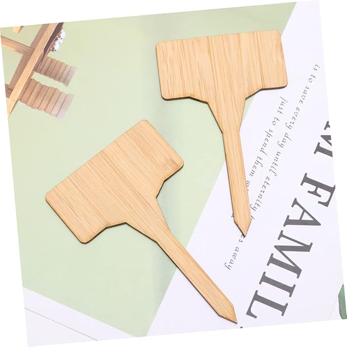 Mipcase 20pcs Thicken Label Signs t Shape Mini Plant Ornaments for Garden and Nursery Color Plaques for Easy Plant Tracking