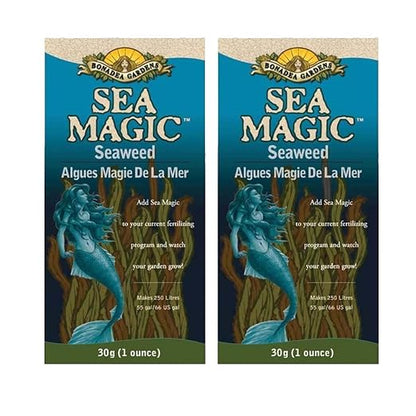Pack of 2 - Sea Magic Dry Soluble Seaweed Extract Fertilizer - 60 Grams Total - Makes 132 US Gallons