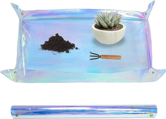 Azureblue 2 Pcs Plant Repotting Mat for Indoor Plants Potting Soil Mix, Waterproof Plant Repotting/Potting Tray