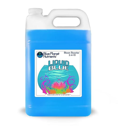 Bloom Booster Fertilizer Liquid PK Enhancer - Blue Planet Nutrients Liquid Blue for Bigger Flowers & Yields - Gallon