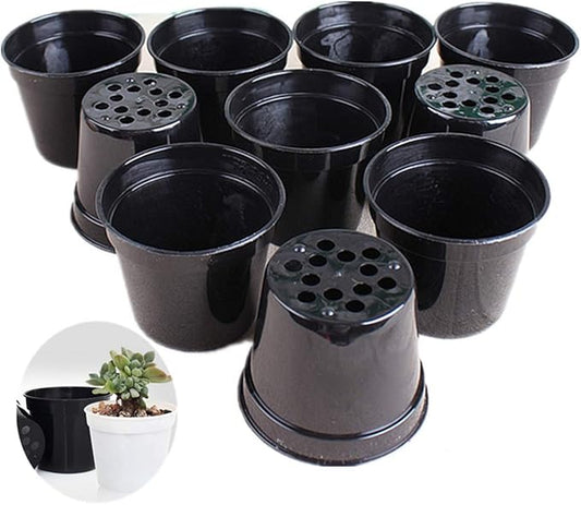 Round Succulents Plant Pots Drainage Hole, Set of 40 Mini Plant Pots 2.5" Wx2.25 H,Perfect for Plant Seeds,Seedling Nursery Transplanting Planter Container(Black)