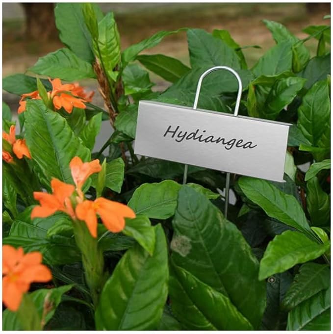 Rustproof Metal Plant Labels 30-Pack with Marker Pen, Angled Garden Markers for Seedlings Herbs Vegetables, Waterproof Coating Iron Tags (3.54x10.63in)
