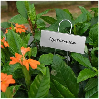 Rustproof Metal Plant Labels 30-Pack with Marker Pen, Angled Garden Markers for Seedlings Herbs Vegetables, Waterproof Coating Iron Tags (3.54x10.63in)
