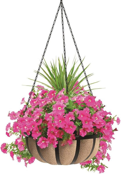 SMART POT NoCoco Liner Fabric Hanging Basket Liner 3 Pack (16 inch, Forest Green)