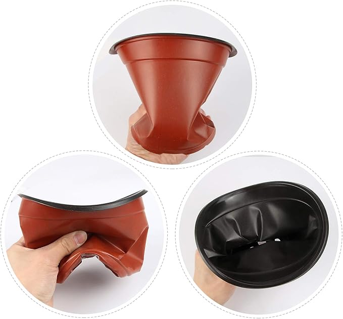 Augshy 130 Packs 6 Inches Plastic Plant Nursery Pots, Seed Starting Pot Flower Container for Succulents, Seedlings, Cuttings, Transplanting, Planter Home Docer