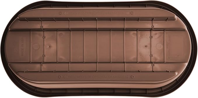 Bloem Modica Deck Rail Round Planter: 24" - Chocolate - Matte Finish, Fits Rail Sizes 4.75"-5.75", Durable Resin Pot, for Indoor and Outdoor Use, Gardening, 4 Gallon Capacity