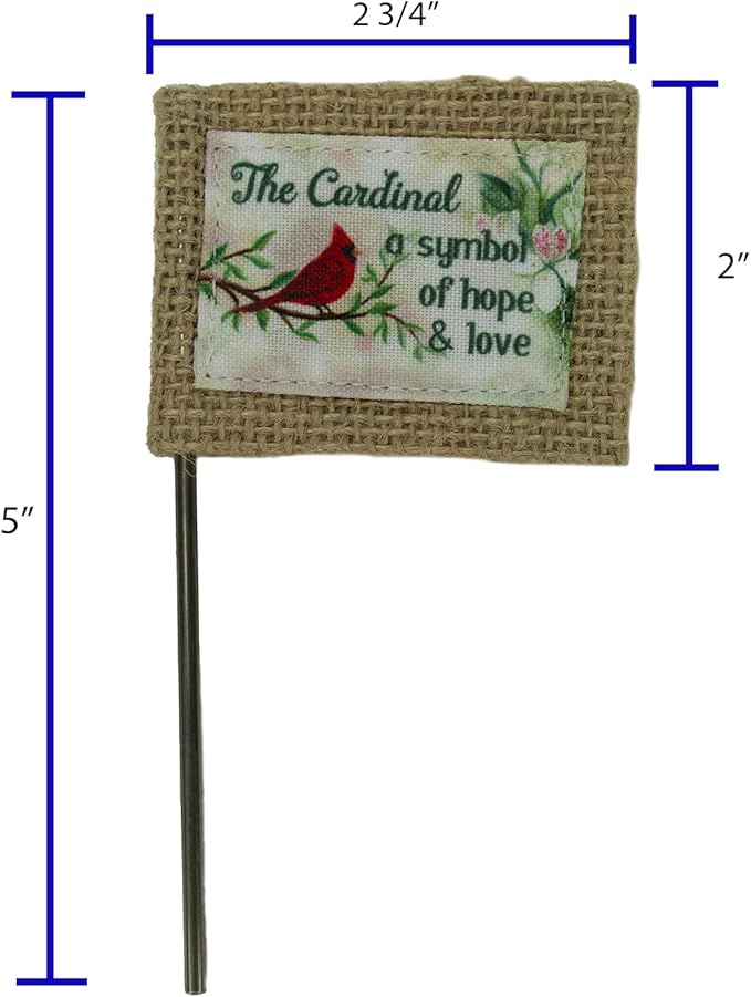 Abbey & CA Gift Cardinal Flag Flower Pick