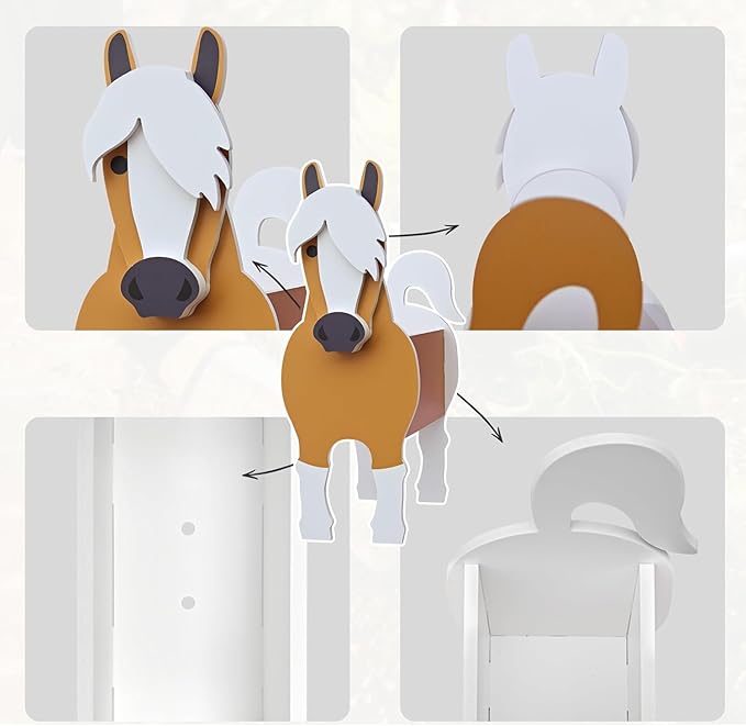 Horse Planter, Cute Animal Shape Flower Planters, Plant Pots for Indoor/Outdoor Garden Decor, Unique Gifts/Souvenirs for Pet Lovers (Large)