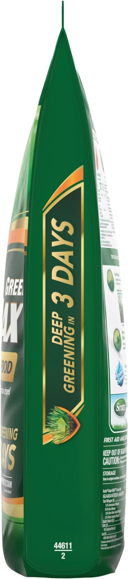 Scotts Green Max Lawn Food - Lawn Fertilizer for Grass Plus Iron Supplement, 10,000 sq. ft., 33.33 lbs.