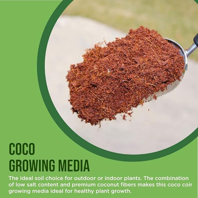 Coco Coir for Plants 2-Pack – 2.4 Gallons Compressed Coconut Coir Bricks, 1.5 lb. Low EC, pH Balanced Coco Peat for Indoor & Outdoor Gardening, Potting Soil, Indoor Plant Soil