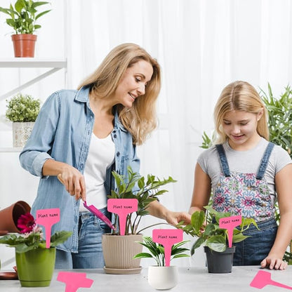 200pcs Plant Labels,Plant Name Tags,Pink Plant Markers,Gardening Supplies,Garden Labels Outdoor Waterproof,Garden Markers,Plastic Plant Labels for Seedlings,Greenhouse Accessories,Plant Nursery