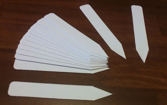 100 4" White Plastic Plant Stake Labels Tags Pot Markers