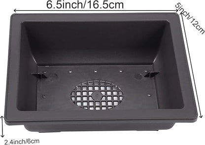 15 PCS 6.5 Inch Bonsai Training Pots with Trays, Rectangular Plastic Growing Pots, Flower Succulent Pots Container for Garden, Yard, Office, Porch, Balcony, Home Decoration